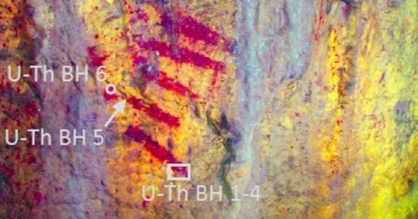 Red stripes declared U.K.’s oldest art after being dismissed as a natural phenomenon