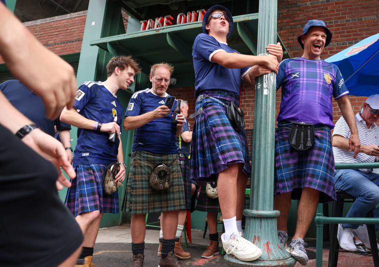 Members of the Tartan Army.